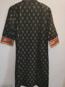Black kurti with red legging