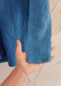 Blue Knit Pullover Sweater