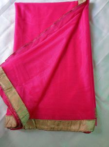 Golden Border Net Saree 😍