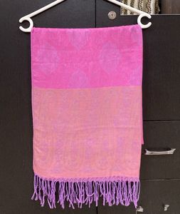 Pink & Peach Paisley Scarf