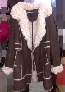 Brown Faux Fur Trim Coat🦫🪹🥀