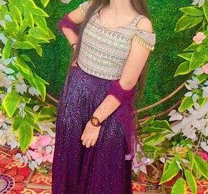 Crop Top and Skirt