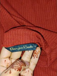 Red Knit Top