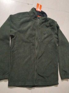Olive Green Fleece sweater jacket