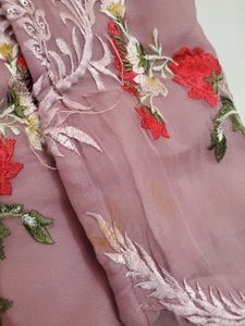 Stitched Pakistani Nude Pink Full Worked Suit