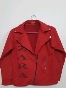 Zara Red Velvet Jacket