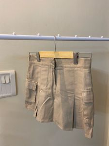 Y2K cargo denim skirt