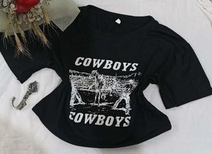 Black Cowboy🤠 Crop Top