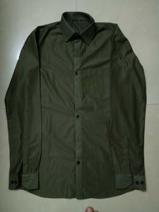 Premium Olive Green Corduroy Fabric Shirt - NEW