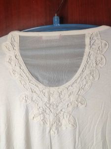 Guess White Long Sleeve Top