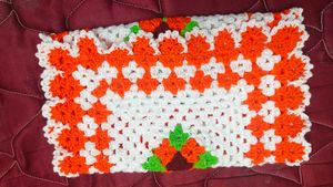 Handmade Crochet Puja Aasan/Placemat/thalposh