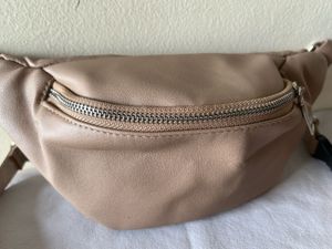 Beige Belt Bag with Chain