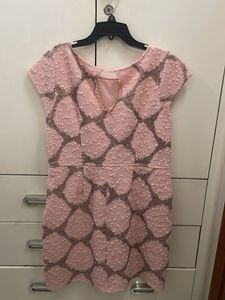 Pink Beaded Mini Dress
