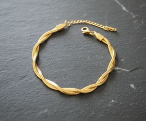 Gold Twisted Chain Bracelet