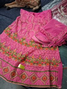 Pink Embroidered Lehenga Choli