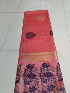 Orange borderless soft silk...