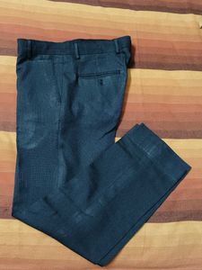 John Players Men Grey Viscose Formal Trouser