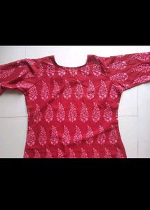 Branded  Red Crepe  Kurti