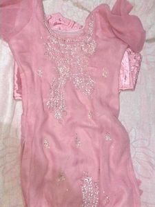 Pink Embroidered Kurta😘