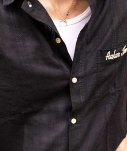 Black Dobby Handmade Resort Shirt By Akaar Taro