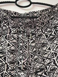 Patterned Black &amp; White Shorts