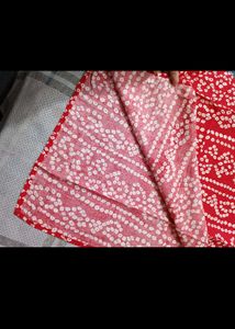 Red &amp; White Ethnic Print Dress