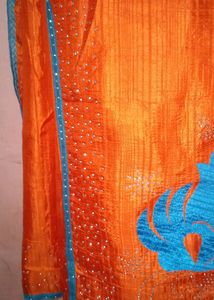 Beautiful Orange 🧡🍊 Saree