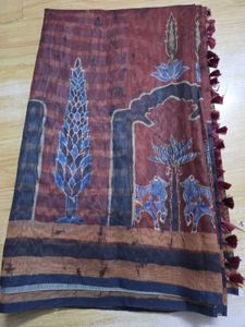 Office Wear Ajrakh Pichwai Printed Saree