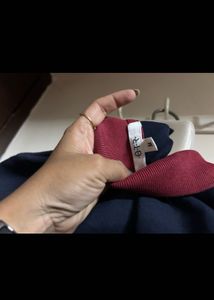 Navy Polo Shirt with Red Trim