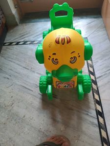 Yellow & Green Duck Ride-On Toy for Babies & Kids