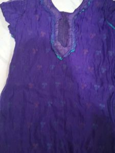 Purple Embroidered Kurta