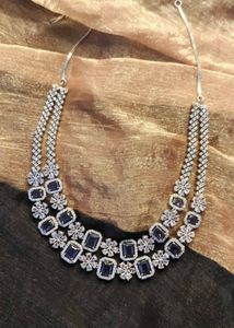 American Diamond Purple Necklace