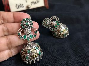 Combo Offer Emerald Jhumka Earrings
