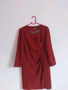 Chic Black Mini  And Cherry Red Dress