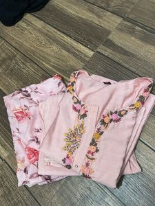 Floral Embroidered Kurta Set