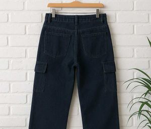 Black Cargo Jeans