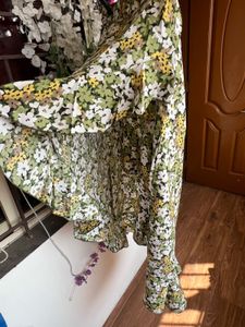 Floral Print Midi Skirt