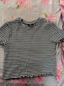 Striped Ribbed Tee
