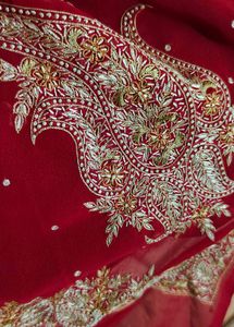 hand work 😍💯 red ♥️ Georgette ✨ Saree