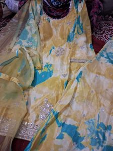 Heavy party  Wear plazo Dress 40 Size