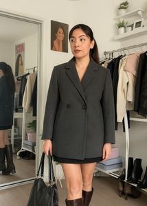Grey Premium Blazer Style Coat