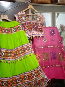 Green Milty Garba Choli