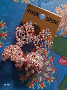 Floral Jhumka Earrings