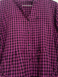 Cute Purple Checkered Dress