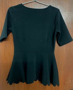 BEAUTIFUL FLORAL NECKLINE A-LINE TOP