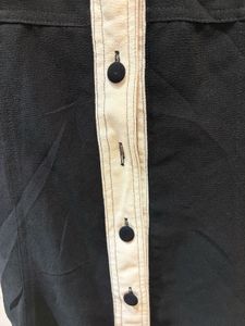 Black &amp; White Contrast Stitch Dress
