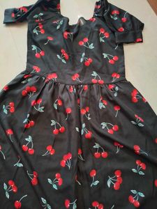 Pretty Cherry Printed Dress