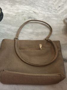 Elegant Studded Gold Handbag - Versatile Tote