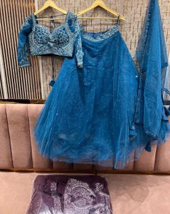 Elegant Blue Lehenga Choli with Dupatta
