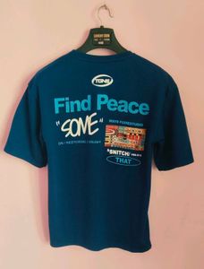 Blue Graphic Print T-shirt